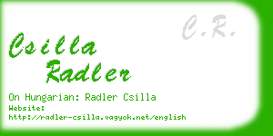 csilla radler business card